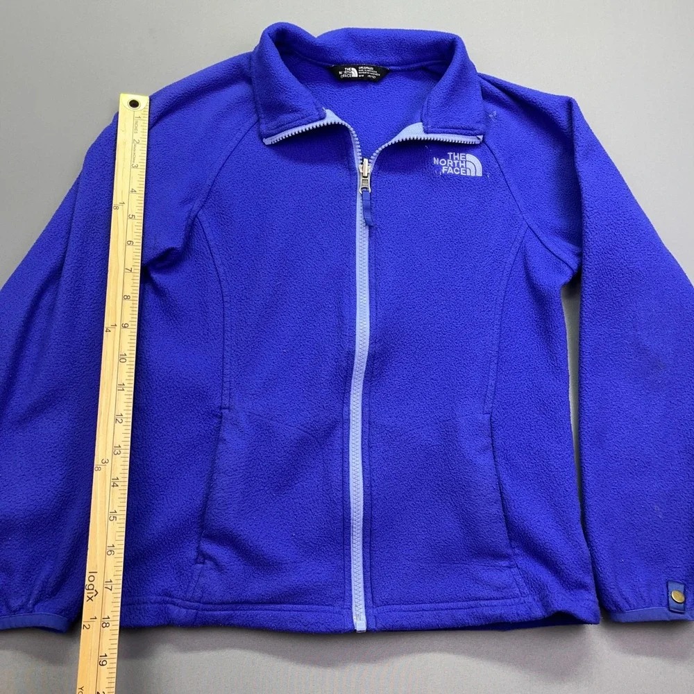 The North‎ Face Fleece Jacket Full Zip Blue Girls Size M (10-12) Gorpcore Grunge